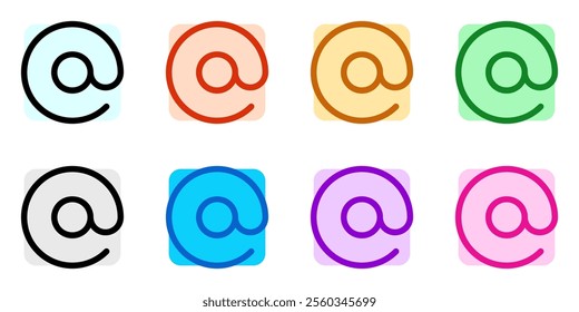 Editable at, mention, email address vector icon. Part of a big icon set family. Perfect for web and app interfaces, presentations, infographics, etc