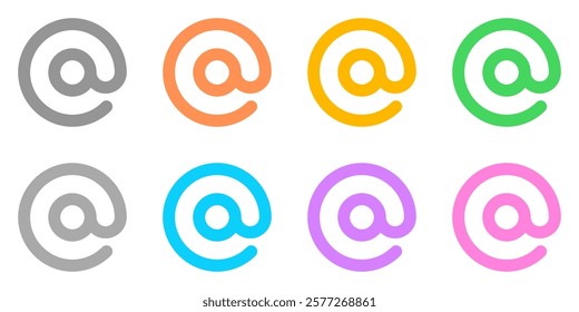 Editable at, mention, email address vector icon. Part of a big icon set family. Perfect for web and app interfaces, presentations, infographics, etc