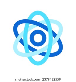 Editable atom vector icon. Science, physics, laboratory. Part of a big icon set family. Perfect for web and app interfaces, presentations, infographics, etc