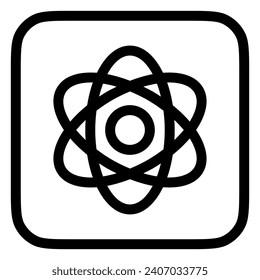 Editable atom vector icon. Science, physics, laboratory. Part of a big icon set family. Perfect for web and app interfaces, presentations, infographics, etc