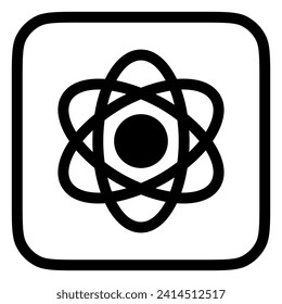 Editable atom vector icon. Science, physics, laboratory. Part of a big icon set family. Perfect for web and app interfaces, presentations, infographics, etc