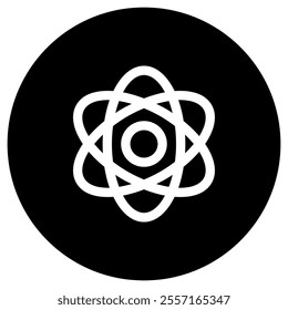 Editable atom vector icon. Science, physics, laboratory. Part of a big icon set family. Perfect for web and app interfaces, presentations, infographics, etc