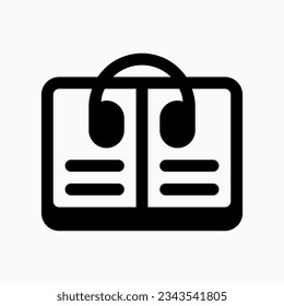 Editable audio book vector icon. Part of a big icon set family. Perfect for web and app interfaces, presentations, infographics, etc