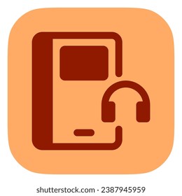 Editable audio book vector icon. Online learning, course, tutorial. Part of a big icon set family. Perfect for web and app interfaces, presentations, infographics, etc