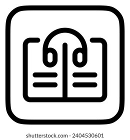 Editable audio book vector icon. Part of a big icon set family. Perfect for web and app interfaces, presentations, infographics, etc
