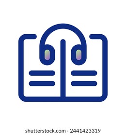 Editable audio book vector icon. Part of a big icon set family. Perfect for web and app interfaces, presentations, infographics, etc
