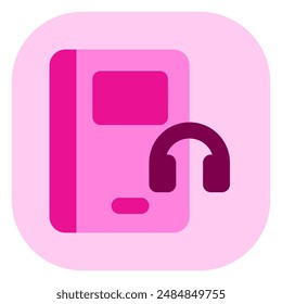Editable audio book vector icon. Online learning, course, tutorial. Part of a big icon set family. Perfect for web and app interfaces, presentations, infographics, etc