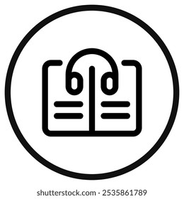 Editable audio book vector icon. Part of a big icon set family. Perfect for web and app interfaces, presentations, infographics, etc
