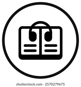 Editable audio book vector icon. Part of a big icon set family. Perfect for web and app interfaces, presentations, infographics, etc