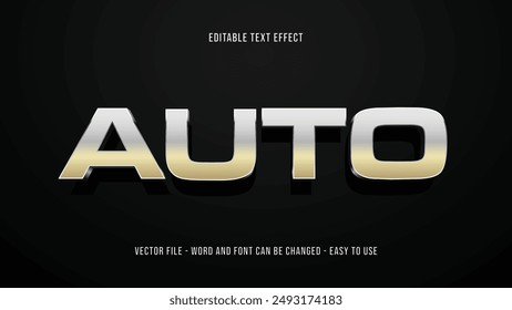 Editable automotive theme text effect