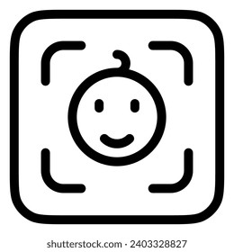 Editable baby face vector icon. Part of a big icon set family. Perfect for web and app interfaces, presentations, infographics, etc