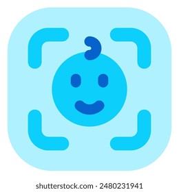 Editable baby face vector icon. Part of a big icon set family. Perfect for web and app interfaces, presentations, infographics, etc