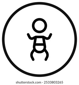 Bebê editável, sala de enfermagem ícone do vetor. Parte de uma grande família de conjuntos de ícones. Perfeito para interfaces web e app, apresentações, infográficos, etc