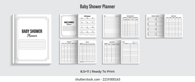 Editable Baby Shower Planner KDP Interior’s Interior Design for ready to print