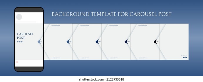 Editable background for carousel post in social network