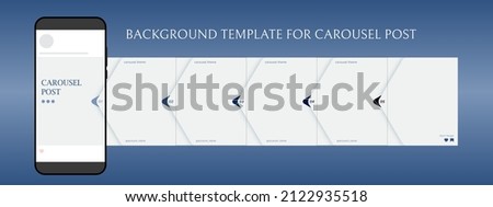 Editable background for carousel post in social network