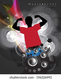 Editable background for music event poster, vector