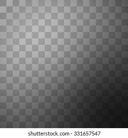 Editable background for transparency image. Vector illustration for modern transparent design. Square seamless pattern in based. White, black and grey colors. Web element.