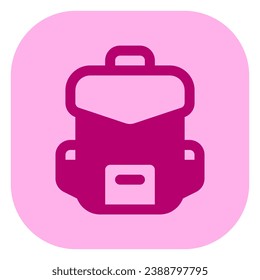 Editable backpack, bag, rucksack vector icon. . School, travel, hiking, backpacking. Part of a big icon set family. Perfect for web and app interfaces, presentations, infographics, etc