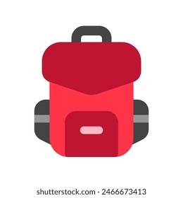 Editable backpack, bag, rucksack vector icon. . School, travel, hiking, backpacking. Part of a big icon set family. Perfect for web and app interfaces, presentations, infographics, etc