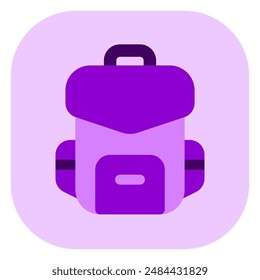 Editable backpack, bag, rucksack vector icon. . School, travel, hiking, backpacking. Part of a big icon set family. Perfect for web and app interfaces, presentations, infographics, etc