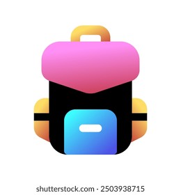 Editable backpack, bag, rucksack vector icon. . School, travel, hiking, backpacking. Part of a big icon set family. Perfect for web and app interfaces, presentations, infographics, etc