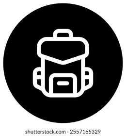 Editable backpack, bag, rucksack vector icon. . School, travel, hiking, backpacking. Part of a big icon set family. Perfect for web and app interfaces, presentations, infographics, etc