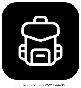 Editable backpack, bag, rucksack vector icon. . School, travel, hiking, backpacking. Part of a big icon set family. Perfect for web and app interfaces, presentations, infographics, etc