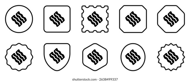Editable bacon vector icon. Part of a big icon set family. Perfect for web and app interfaces, presentations, infographics, etc