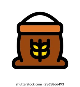 Editable a bag or sack of flour vector icon. Bakery, cooking, food, ingredients. Part of a big icon set family. Perfect for web and app interfaces, presentations, infographics, etc
