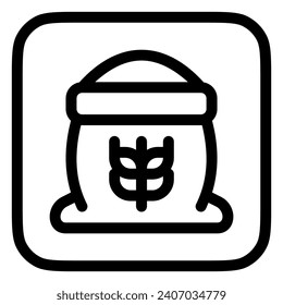 Editable a bag or sack of flour vector icon. Bakery, cooking, food, ingredients. Part of a big icon set family. Perfect for web and app interfaces, presentations, infographics, etc