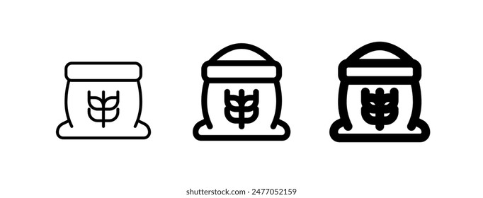 Editable a bag or sack of flour vector icon. Bakery, cooking, food, ingredients. Part of a big icon set family. Perfect for web and app interfaces, presentations, infographics, etc