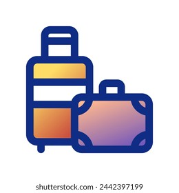 Editierbares Gepäck, Gepäck, Koffer Vektor-Symbol. Teil einer großen Icon-Set-Familie. Perfekt für Web- und App-Schnittstellen, Präsentationen, Infografiken usw