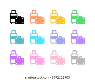 Equipaje editable, equipaje, Vector de maleta. Parte de una gran familia de iconos. Perfecto para interfaces de Web y App, presentaciones, infografías, etc