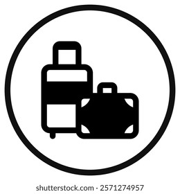 Editable baggage, luggage, suitcase vector icon. Part of a big icon set family. Perfect for web and app interfaces, presentations, infographics, etc