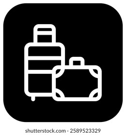 Editable baggage, luggage, suitcase vector icon. Part of a big icon set family. Perfect for web and app interfaces, presentations, infographics, etc