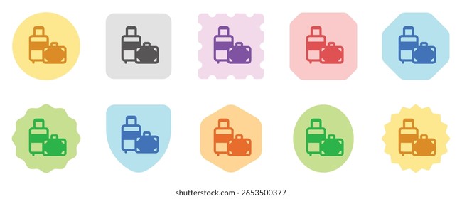 Equipaje editable, equipaje, icono de Vector de maleta. Parte de una gran familia de iconos. Perfecto para interfaces de Web y App, presentaciones, infografías, etc
