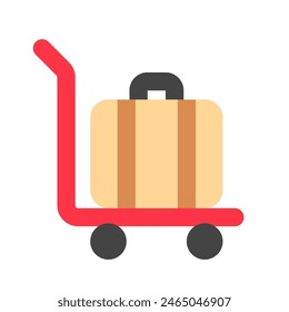 Editable baggage trolley, baggage cart vector icon. Part of a big icon set family. Perfect for web and app interfaces, presentations, infographics, etc