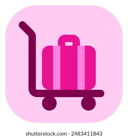 Editable baggage trolley, baggage cart vector icon. Part of a big icon set family. Perfect for web and app interfaces, presentations, infographics, etc