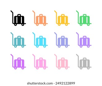 Editable baggage trolley, baggage cart vector icon. Part of a big icon set family. Perfect for web and app interfaces, presentations, infographics, etc