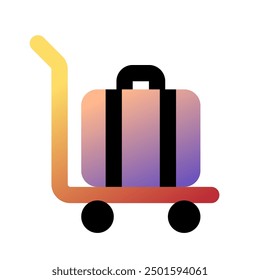 Editable baggage trolley, baggage cart vector icon. Part of a big icon set family. Perfect for web and app interfaces, presentations, infographics, etc