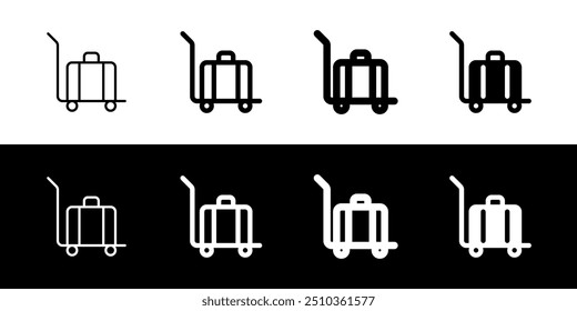 Editable baggage trolley, baggage cart vector icon. Part of a big icon set family. Perfect for web and app interfaces, presentations, infographics, etc