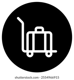 Editable baggage trolley, baggage cart vector icon. Part of a big icon set family. Perfect for web and app interfaces, presentations, infographics, etc