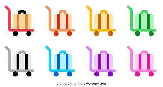 Editable baggage trolley, baggage cart vector icon. Part of a big icon set family. Perfect for web and app interfaces, presentations, infographics, etc