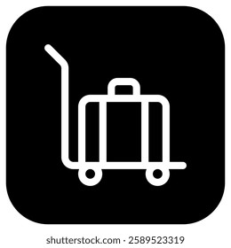 Editable baggage trolley, baggage cart vector icon. Part of a big icon set family. Perfect for web and app interfaces, presentations, infographics, etc