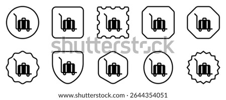 Editable baggage trolley, baggage cart vector icon. Part of a big icon set family. Perfect for web and app interfaces, presentations, infographics, etc