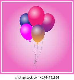 Editable Balloon vector for Greeting cards