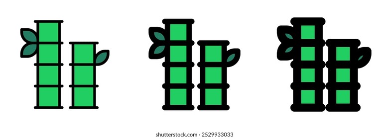Icono de Vector de bambú editable. Bienestar, spa, relajación. Parte de una gran familia de iconos. Perfecto para interfaces de Web y App, presentaciones, infografías, etc