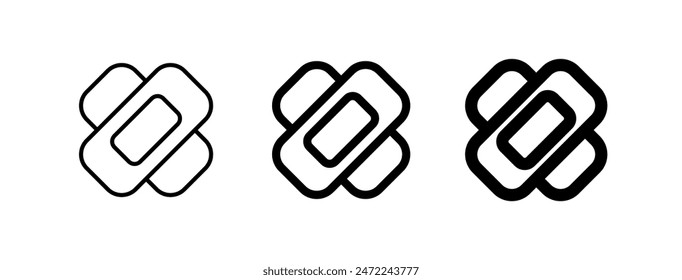 Editierbares Bandage-Vektorgrafik-Symbol. Teil einer großen Icon-Set-Familie. Ideal für Web- und App-Interfaces, Präsentationen, Infografiken usw