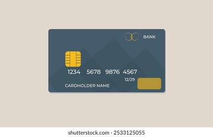 Bearbeitbares Bankkartenvektor-Vorlagendesign